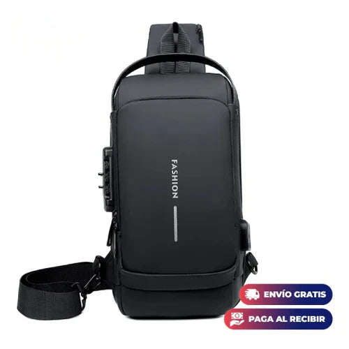 Bolso tipo bandolero antirrobo impermeable con entrada USB integrada